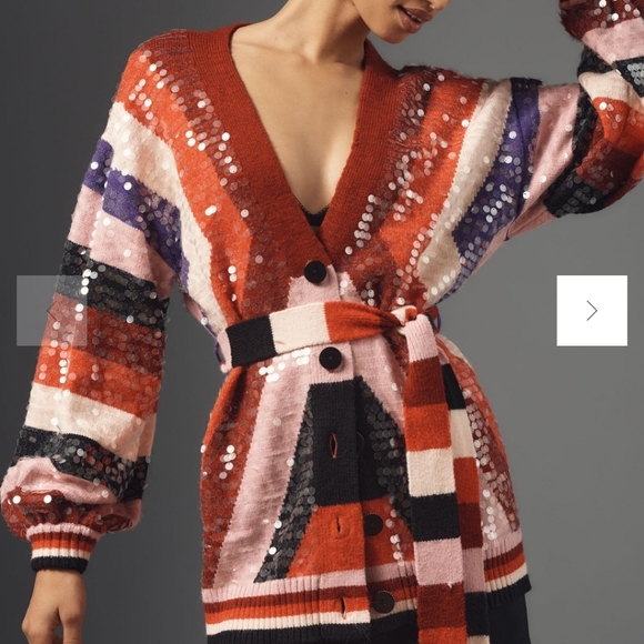FARM Rio Multicolor Sequin Cardigan - Picture 3 of 5